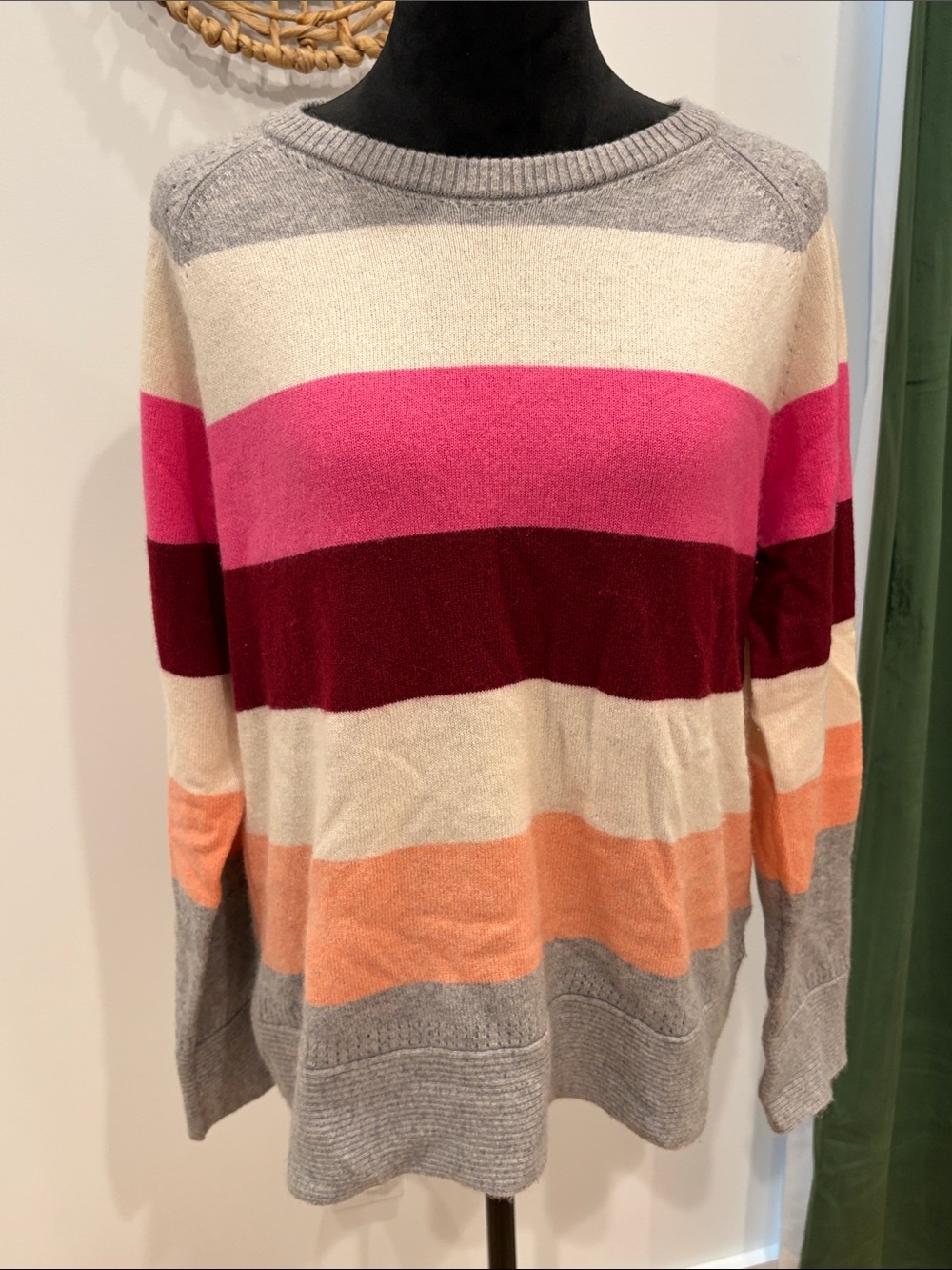 Marine Layer Striped Crewneck Cashmere Sweater